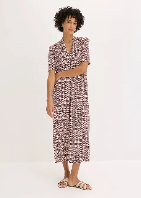 Shirtkleid in lila von vorne (Totalaufnahme) - bonprix