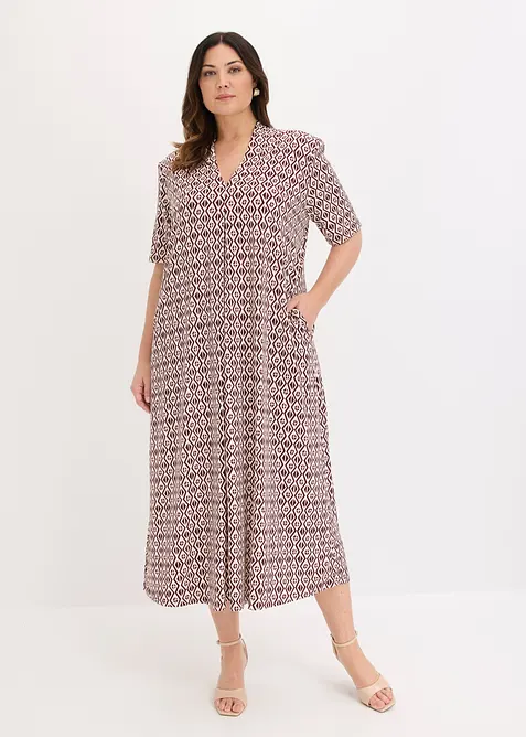 Shirtkleid in lila von vorne (Totalaufnahme) - bonprix