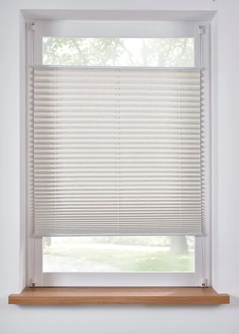 Verdunkelungsplissee mit Struktur in beige - bonprix
