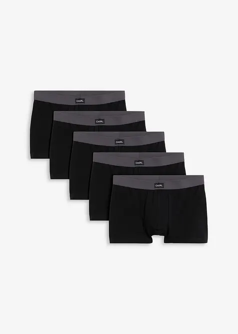 Boxershorts eng (5er Pack) in schwarz - bonprix