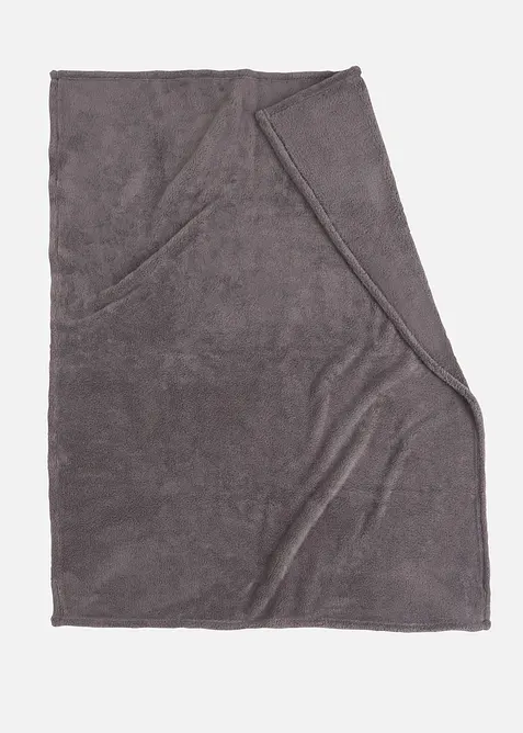 Kuscheldecke in grau von vorne - bonprix