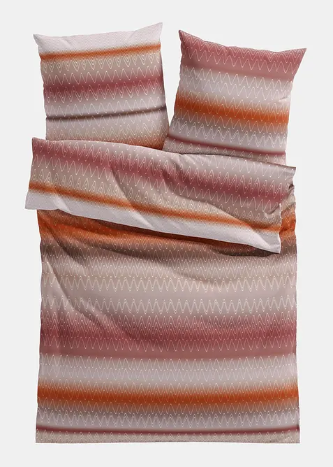 Baumwollmix-Bettwäsche in orange von vorne - bonprix