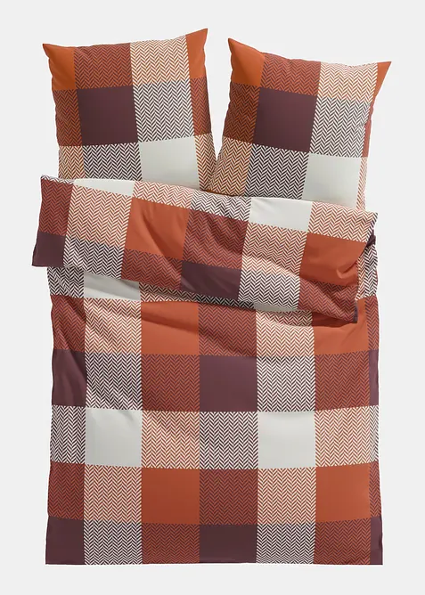 Linon-Bettwäsche in orange von vorne - bonprix