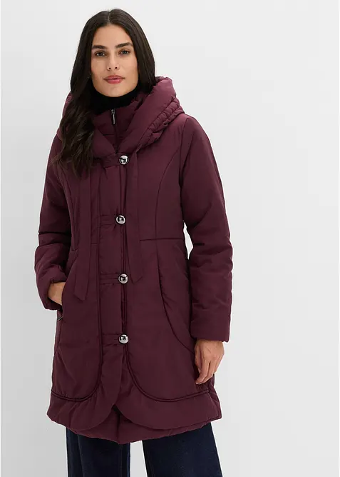 Kurzmantel in Loose Fit in rot von vorne (Totalaufnahme) - bonprix
