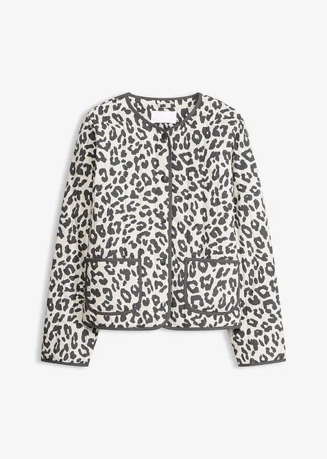 Steppjacke in Loose Fit in weiß von vorne - bonprix
