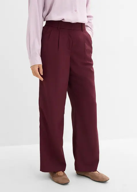 Schlupfhose mit Twill-Struktur in rot von vorne - bonprix