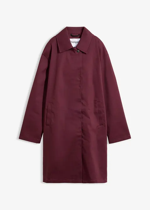 Wasserabweisender Trenchcoat, Oversized in rot von vorne - bonprix