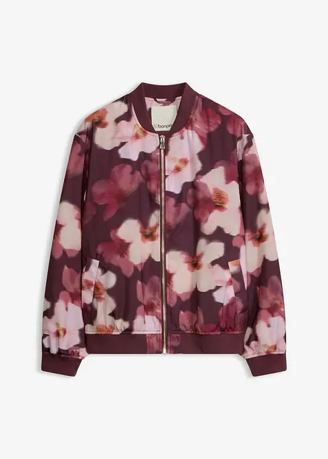 Blouson aus fließendem Satin in rot von vorne - bonprix