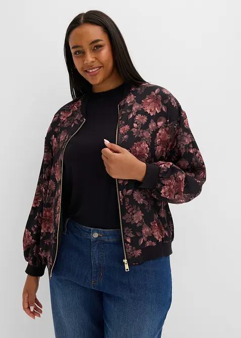 Blouson in schwarz von vorne (im Anschnitt) - bonprix