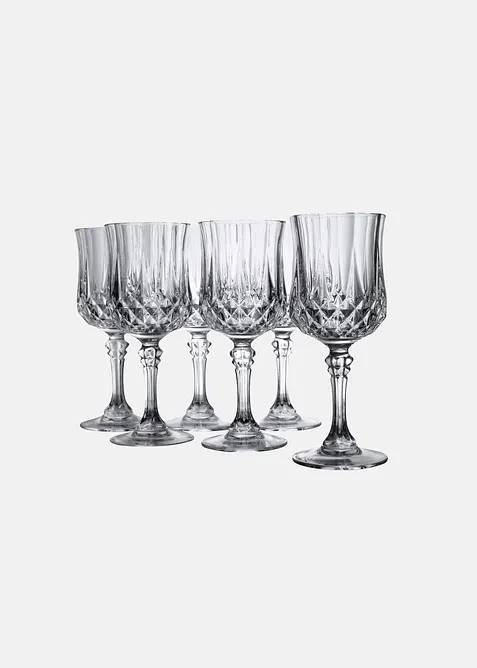 CreaTable Rotweinglas (6er Pack) in farblos - CreaTable