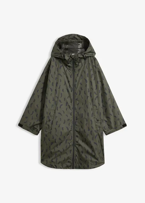 Regenmantel / Regencape in grün von vorne - bonprix