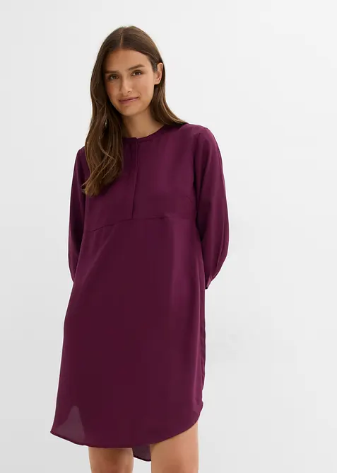 Oversize Blusenkleid in lila von vorne (Totalaufnahme) - bonprix