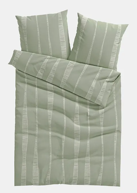 Linon-Bettwäsche in grün von vorne - bonprix