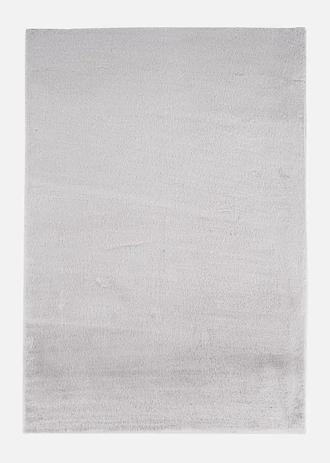 Kunstfell Teppich mit weicher Oberfläche in grau von vorne - bonprix