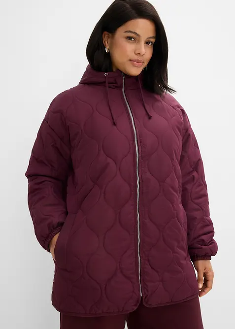 leichte Steppjacke in rot von vorne (im Anschnitt) - bonprix