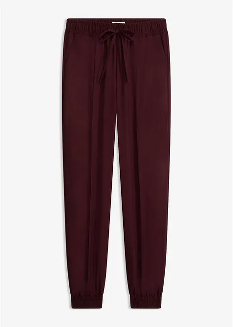 Joggpants aus Viskose-Mix in rot von vorne - bonprix