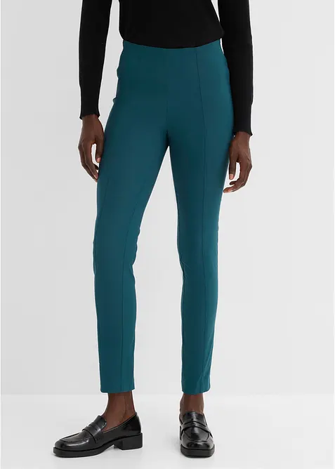 Stretch-Hose aus elastischem Bengalin in petrol von vorne - bonprix