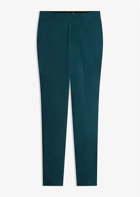 Stretch-Hose aus elastischem Bengalin in petrol von vorne - bonprix