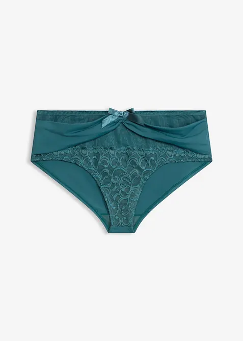 Panty mit recyceltem Polyamid in petrol von vorne - bonprix
