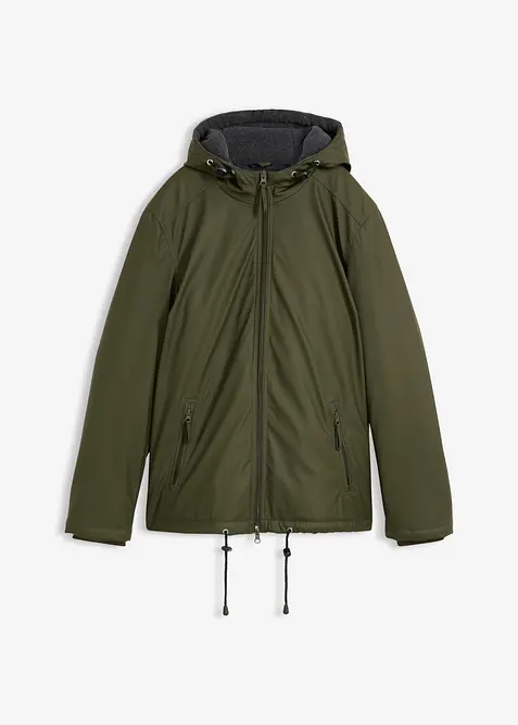 Leicht wattierte Winterjacke, wasserabweisend in grün von vorne - bonprix