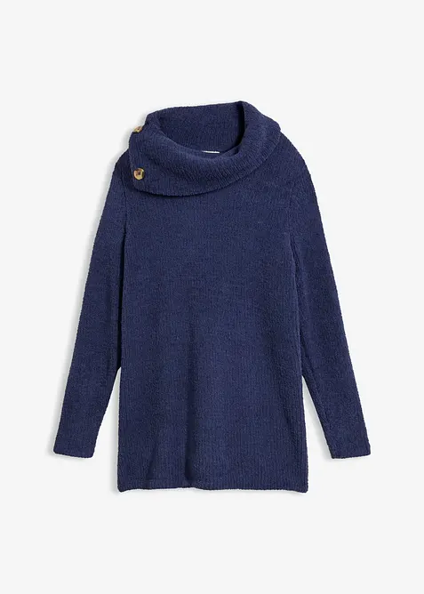Longpullover in blau von vorne - bonprix