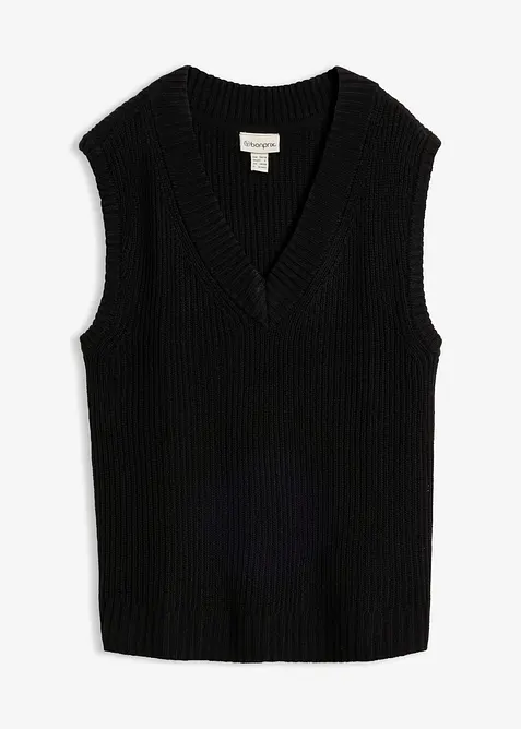 Pullunder in schwarz von vorne - bonprix