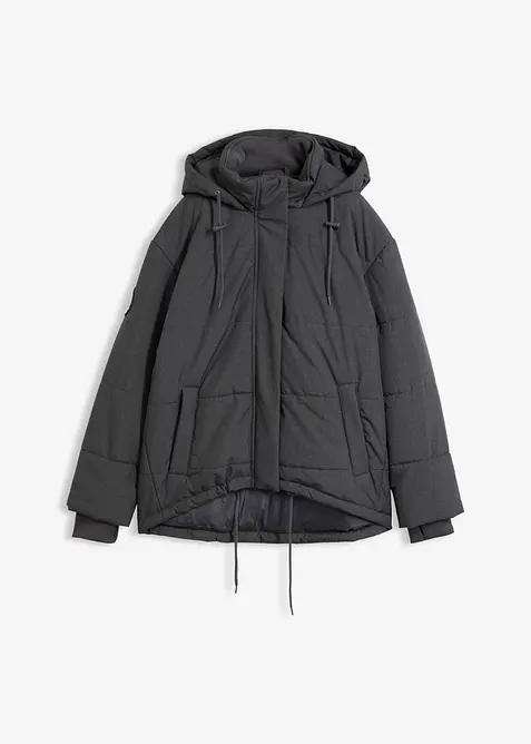 wasserabweisende Outdoor-Steppjacke, Oversized in grau von vorne - bonprix