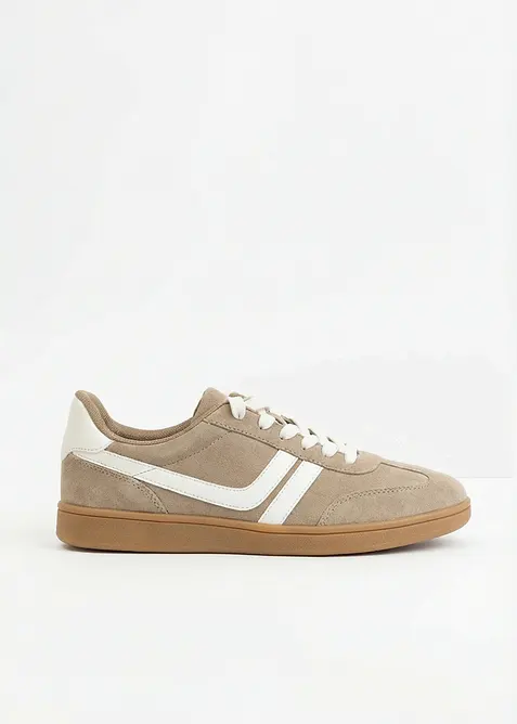 Sneaker im Retrolook in braun - bonprix