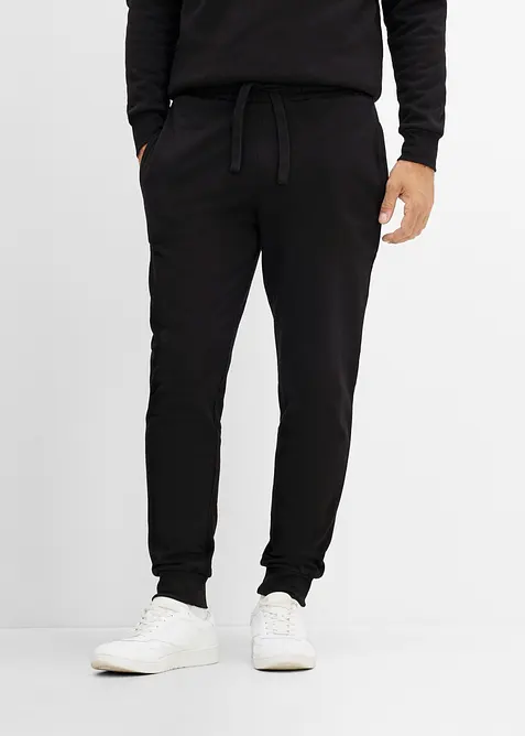Jogginghose (2er Pack) in schwarz von vorne - bonprix