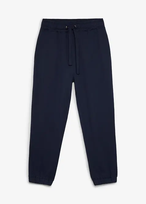 Loose Fit Jogginghose, Straight in blau von vorne - bonprix