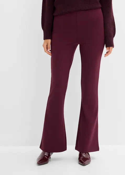 Leggings aus bequemen Punto di Roma in rot von vorne - bonprix