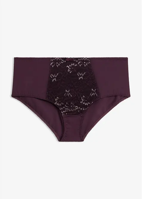 Maxislip mit zarter Spitze in lila von vorne - bonprix