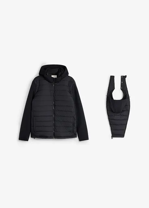 2-in-1 Tragejacke für Herren (2-tlg. Set) in schwarz von vorne - bonprix
