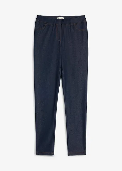 Leggings in Jeansoptik in blau von vorne - bonprix