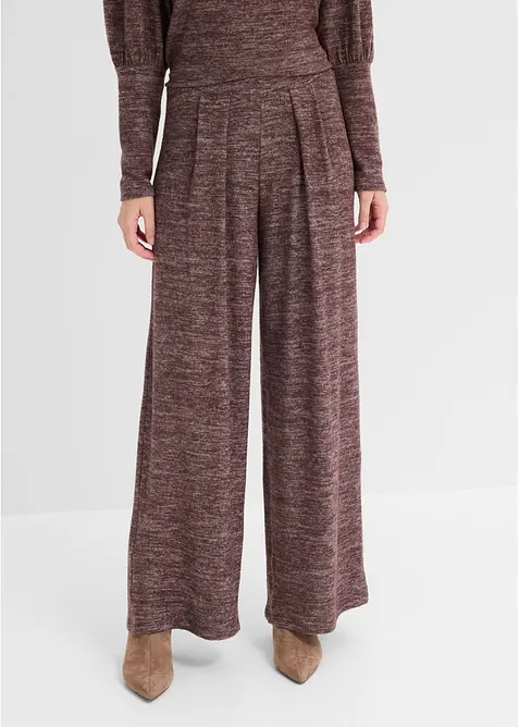Schlupfhose aus weicher Viskose in braun von vorne - bonprix