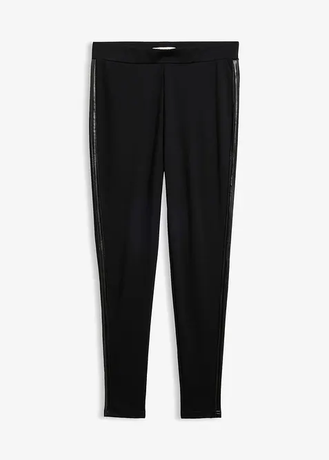 Leggings aus Punto di Roma in schwarz von vorne - bonprix