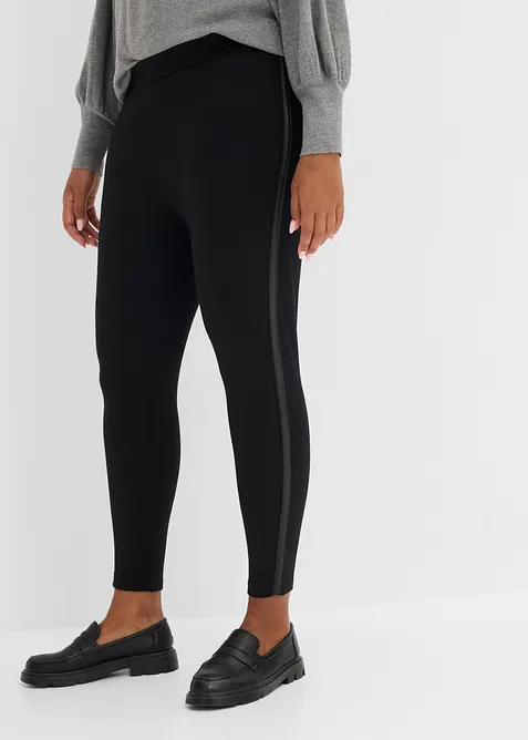 Leggings aus Punto di Roma in schwarz von vorne - bonprix