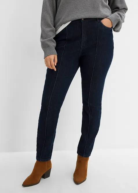 Skinny-Jeans High Waist in blau von vorne - bonprix
