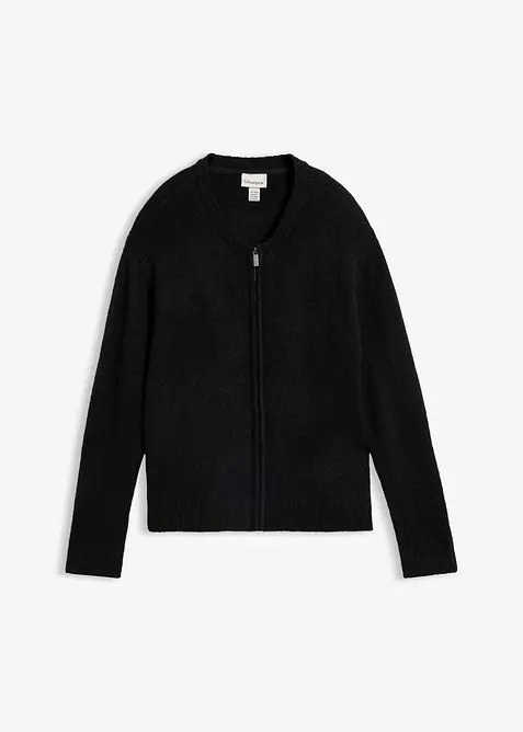Strickjacke in schwarz von vorne - bonprix