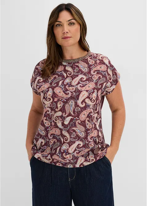 Shirtbluse in rot von vorne (im Anschnitt) - bonprix