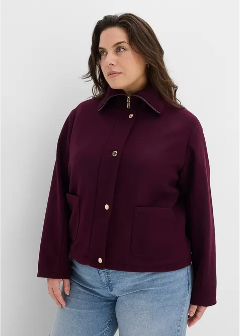 Blouson Jacke mit goldenen Knöpfe in rot von vorne (im Anschnitt) - bonprix