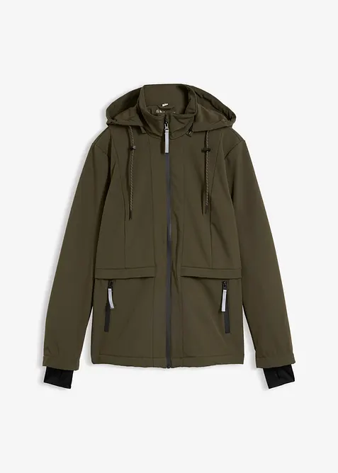 Softshelljacke in grün von vorne - bonprix