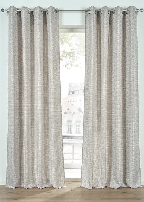 Jacquard Vorhang (1er Pack) in braun - bonprix