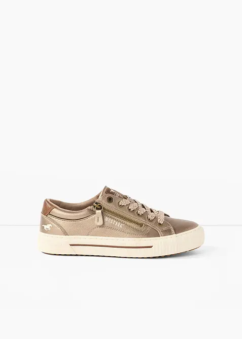 Mustang Sneaker mit Reißverschluss in gold - Mustang