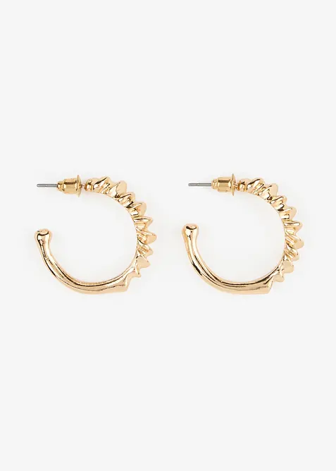 Creolen mit Wellendetail in gold von vorne - bonprix