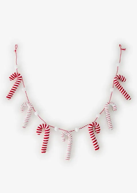 Deko-Objekt Kette mit Zuckerstangen in rot von vorne - bonprix