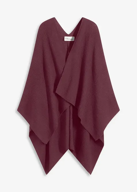 weicher Poncho in rot von vorne - bonprix