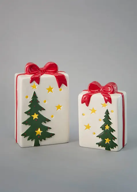 Deko-Objekte Geschenke in weiß von vorne - bonprix