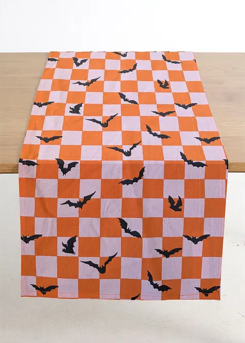 Tischläufer aus Bio-Baumwolle in orange von vorne - bonprix