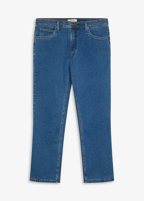 Thermo Classic-Fit Jeans mit kuscheligem Flanellfutter, Straight in blau von vorne - bonprix